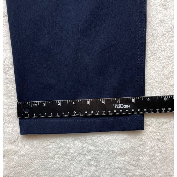 ST. JOHN SPORT Pants Women's 8 Navy Straight Leg 5 pocket with Gold Accents - Picture 8 of 10